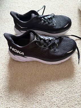 Hoka Women's Black and White Running Shoes